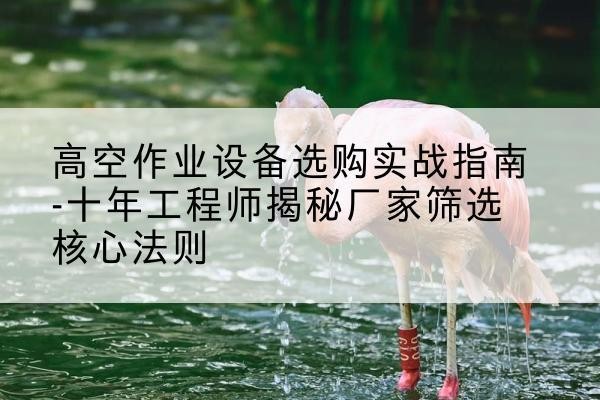 景谷剪叉式升降机厂家-高空作业设备选购实战指南-十年工程师揭秘厂家筛选核心法则