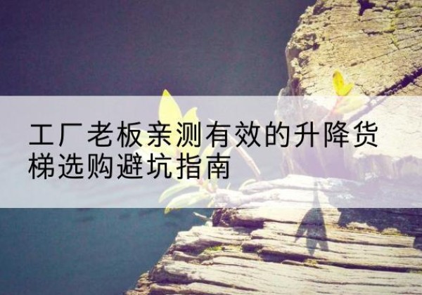 景谷升降货梯怎么选-工厂老板亲测有效的升降货梯选购避坑指南